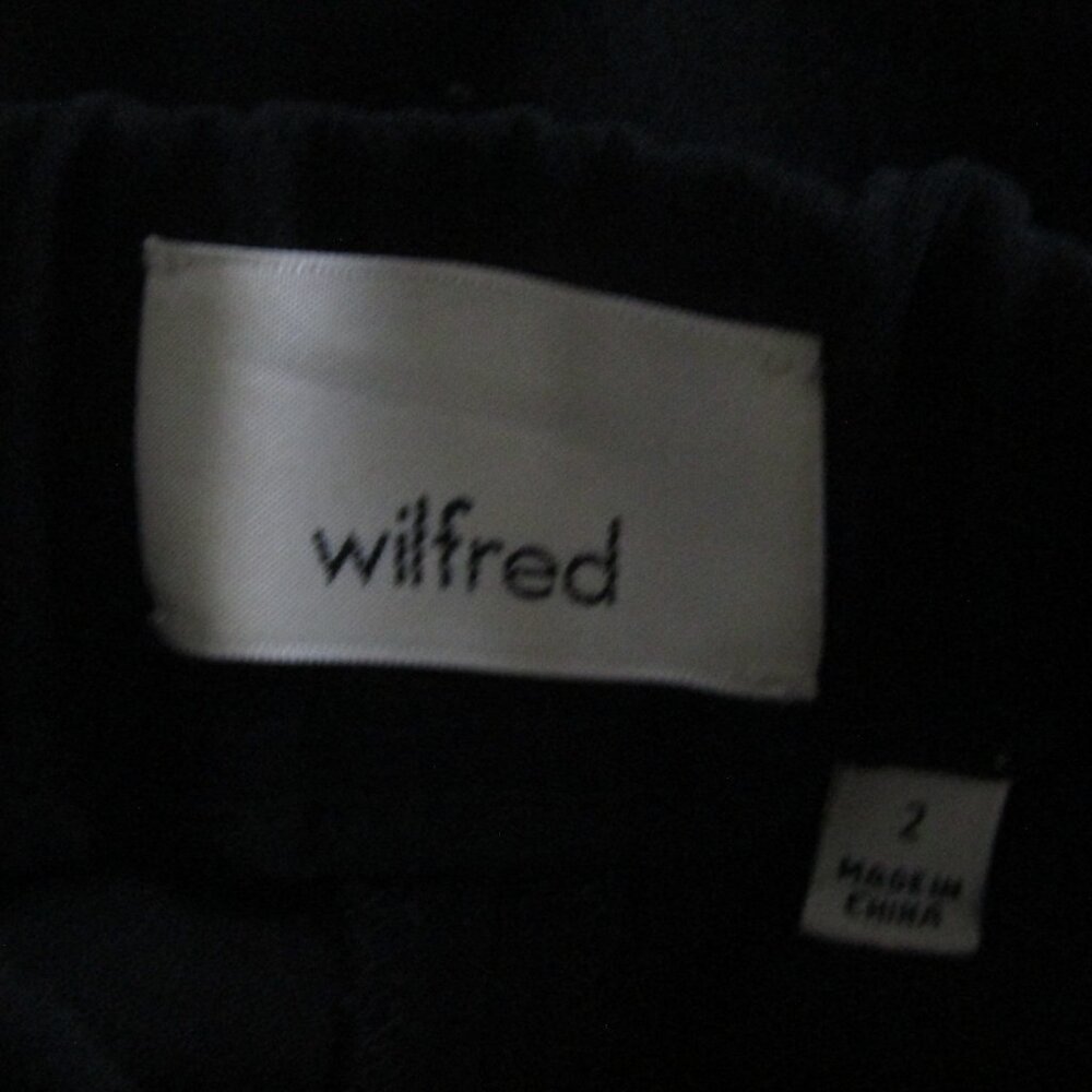 Aritzia Wilfred Pants 2 Black Pull On Tapered Leg Business Casual Work Capsule - Picture 9 of 10
